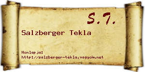 Salzberger Tekla névjegykártya